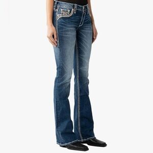 Rock Revival Zinnia Boot Cut Thick Stitch, Flap Pocket Women’s Size 27 (size 4)
